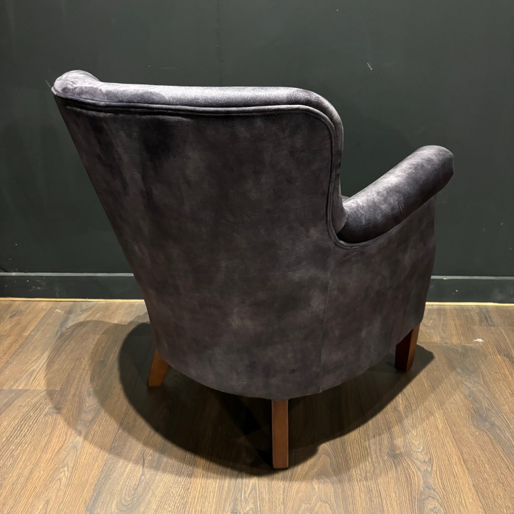 Clearance: Harlow Chair Grey Velvet