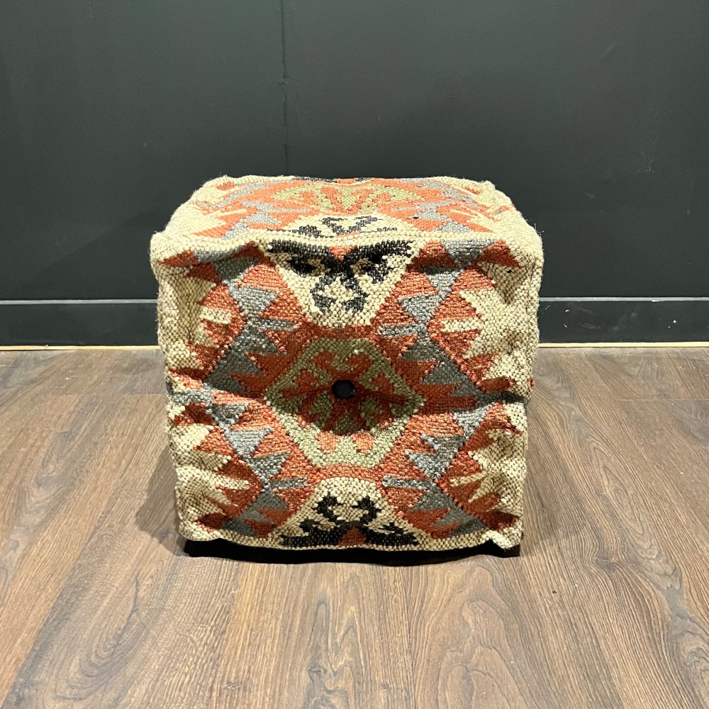 Clearance: Kilim Aztec Stool