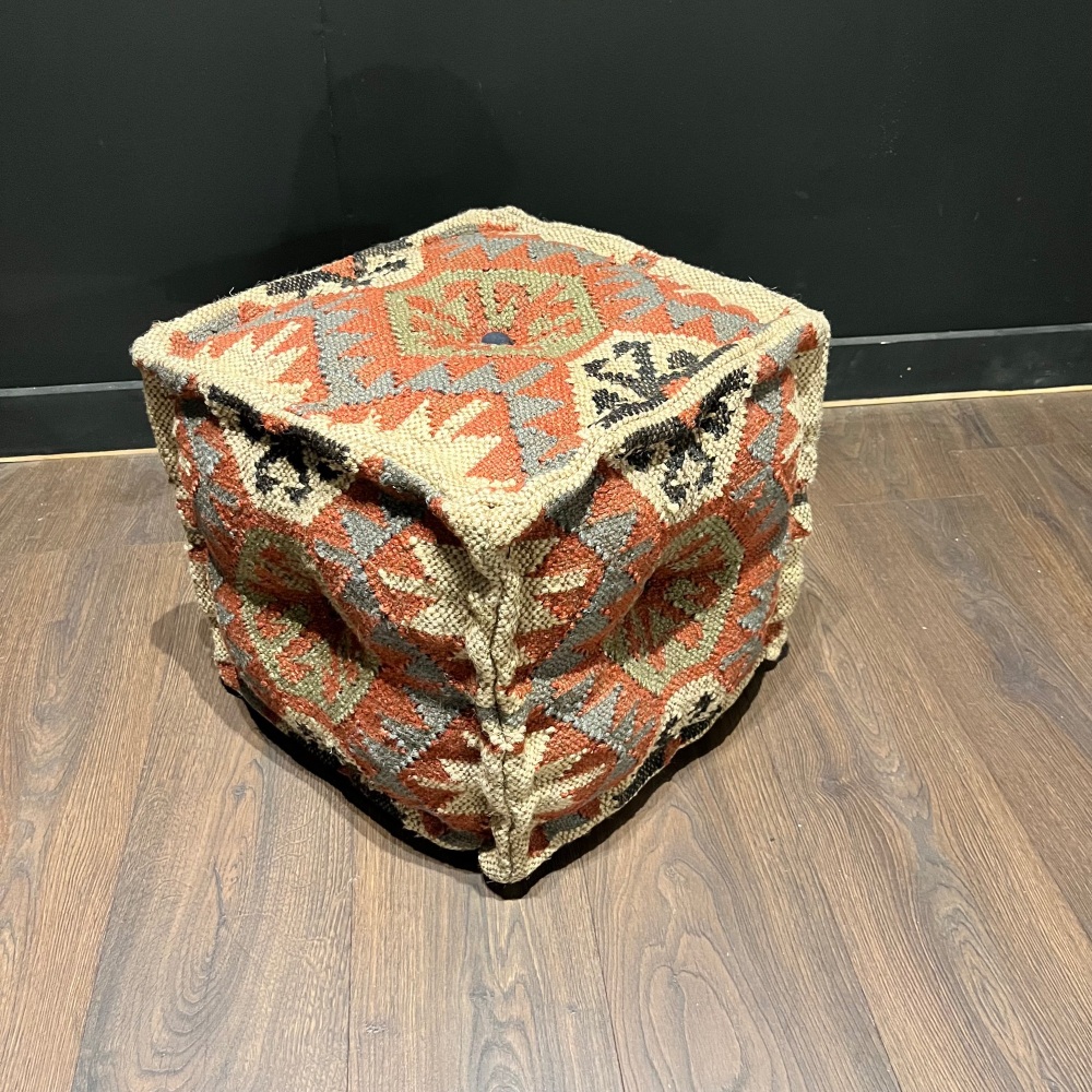 Clearance: Kilim Aztec Stool