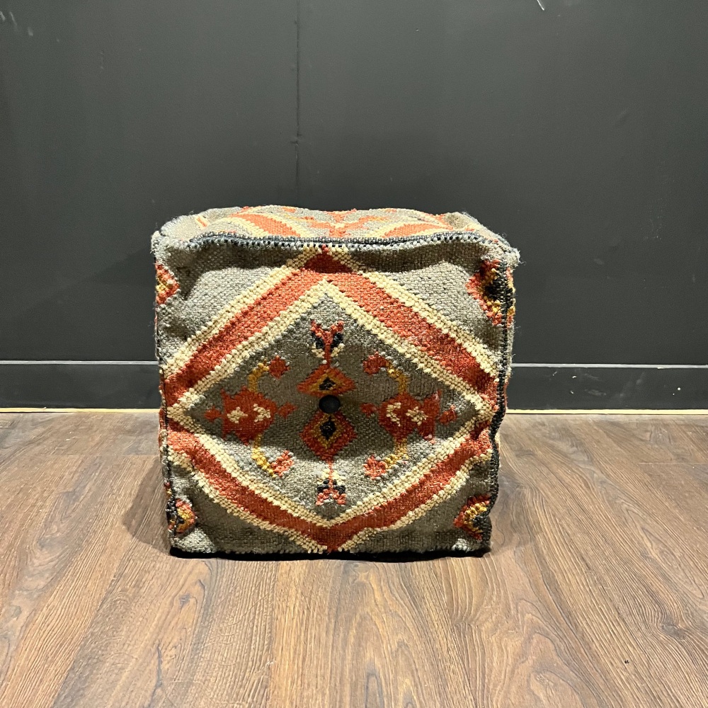 Clearance: Kilim Aztec Stool