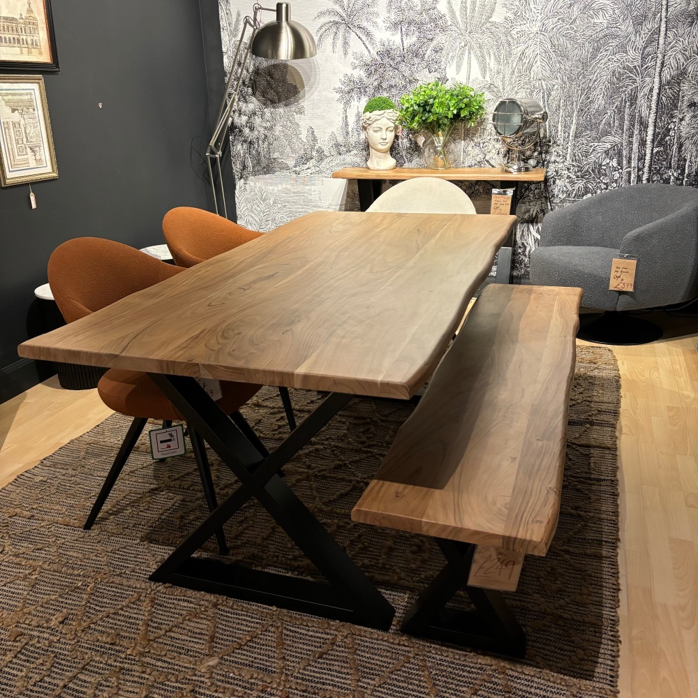 Acacia Live Edge: Dining Bench