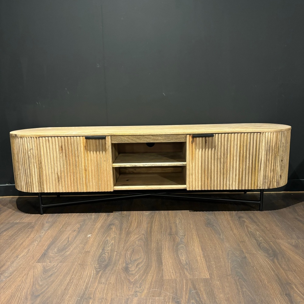 Clearance: Russo 180cm Mango Wood T.V. Unit