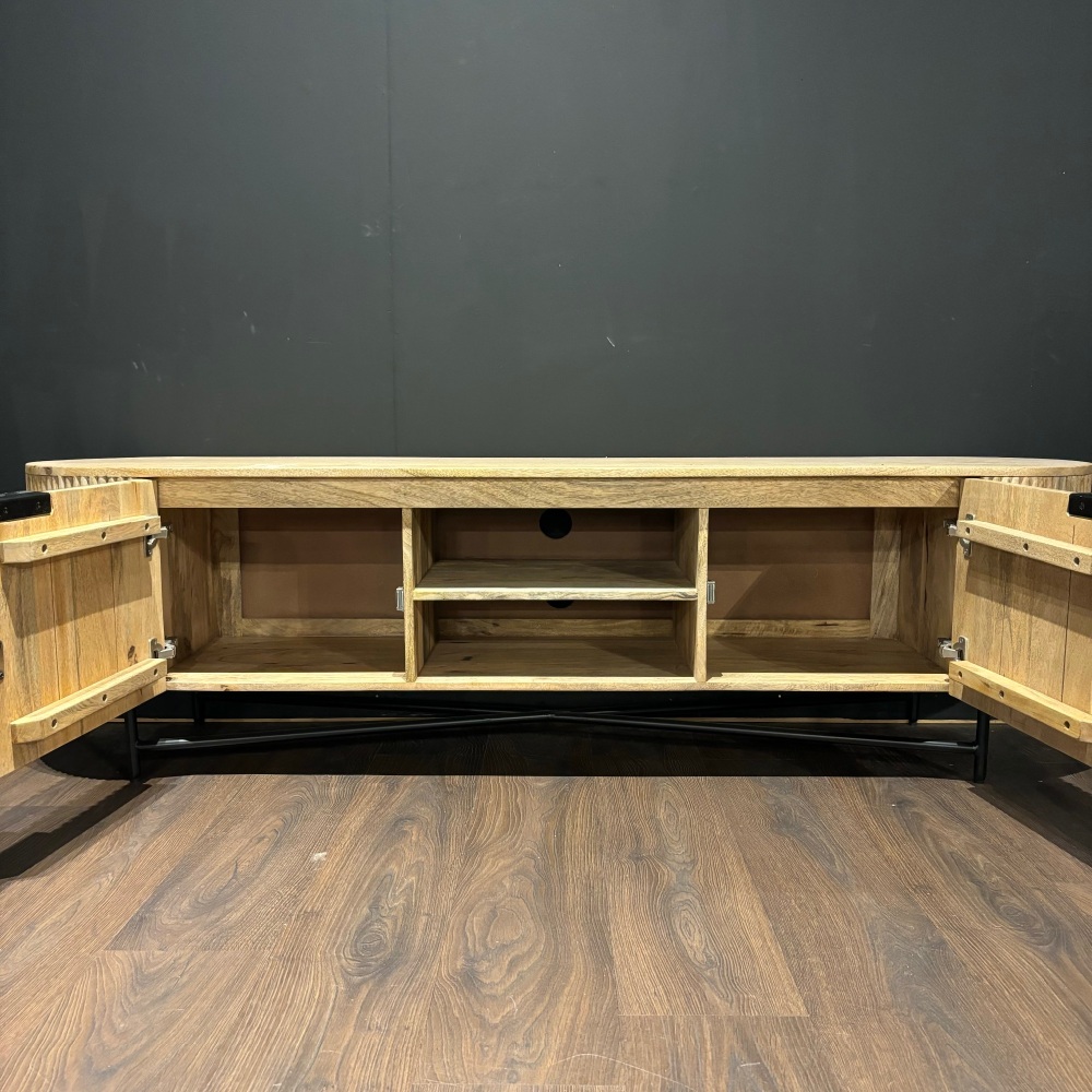 Clearance: Russo 180cm Mango Wood T.V. Unit