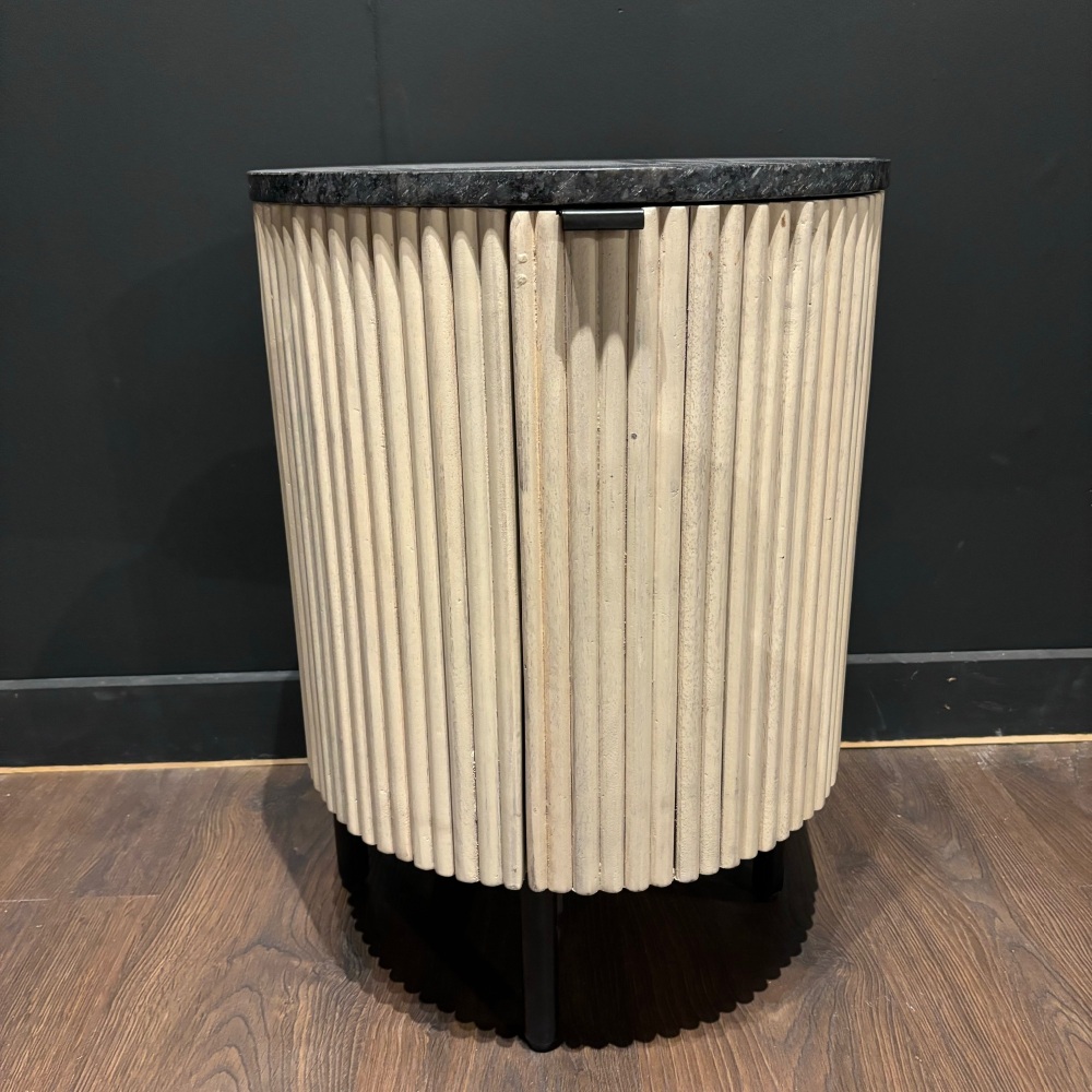 Clearance: Russo Occasional Side Table Mango Wood & Marble