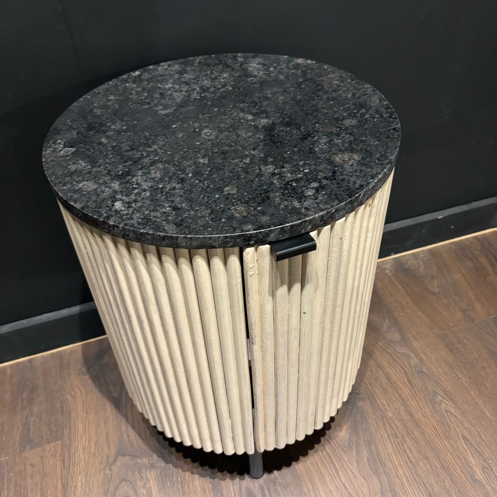 Clearance: Russo Occasional Side Table Mango Wood & Marble