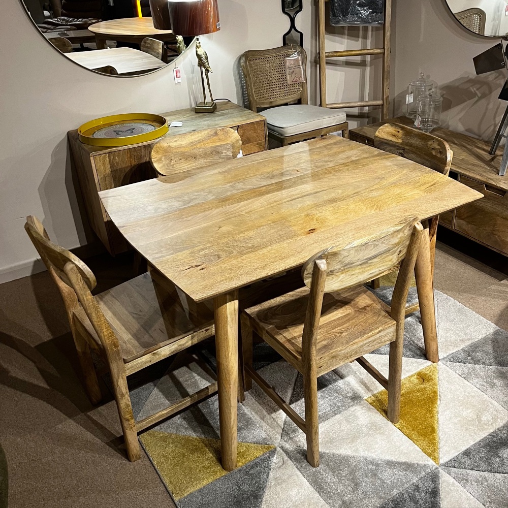 Clearance: Jasper Rectangular Dining Table & Four Dining Chairs
