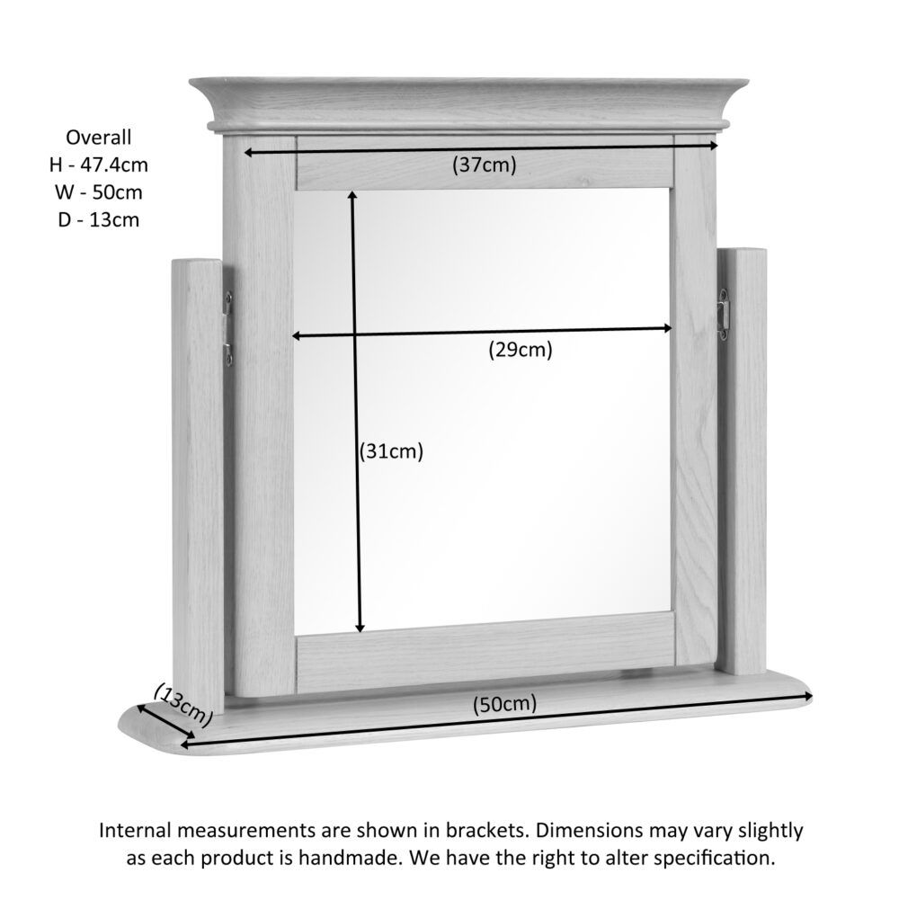 Heidi Oak Dressing Table Mirror