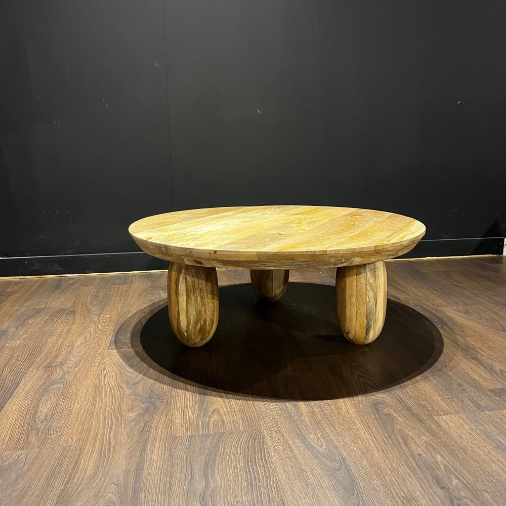 Clearance: Jasper Round Coffee Table With Ball Foot