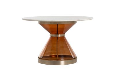 Art House: Muse Orange Glass & Marble Coffee Table