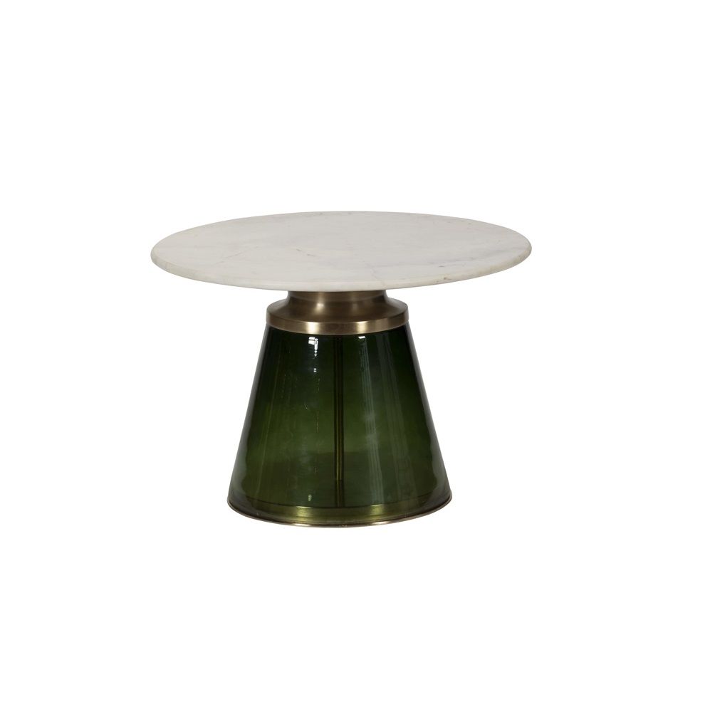 Art House: Pose Green Glass & Marble Coffee Table