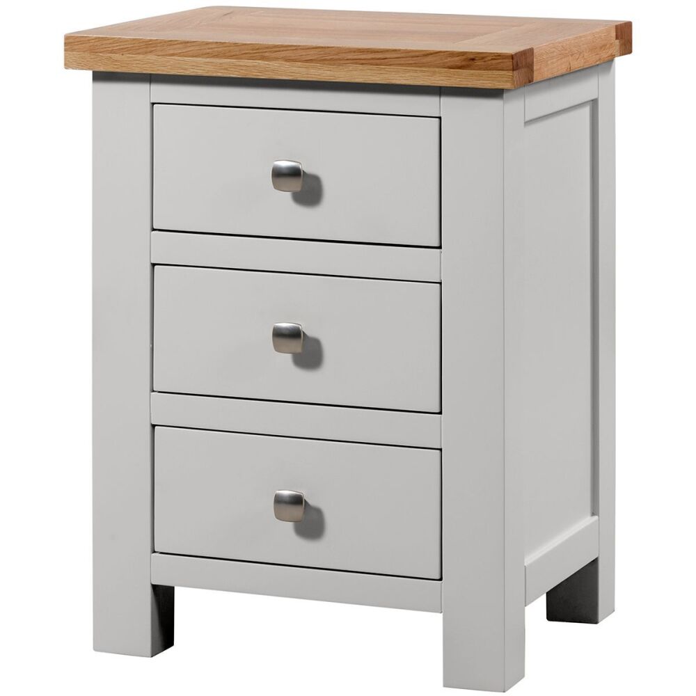 New Amber Painted Bedside 3 Drawer