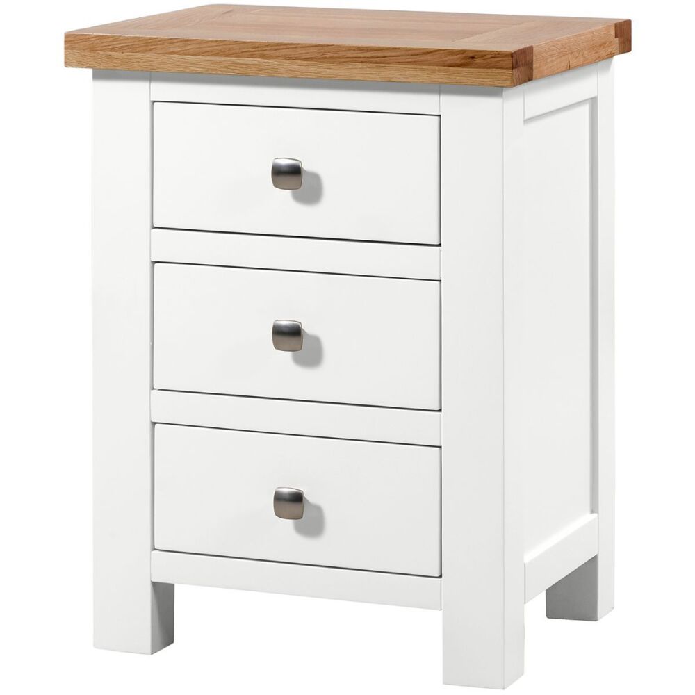 New Amber Painted Bedside 3 Drawer