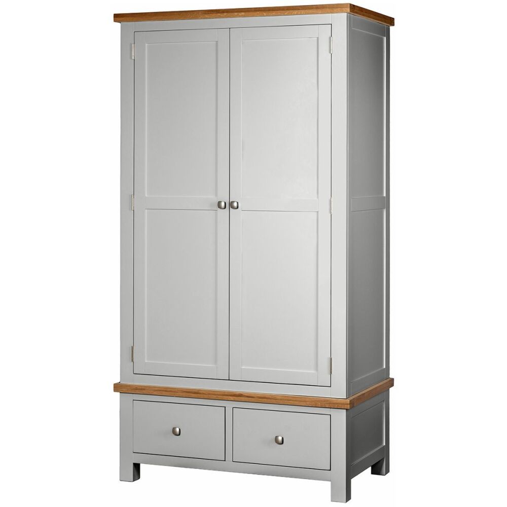 New Amber Painted Robe Double with Drawer