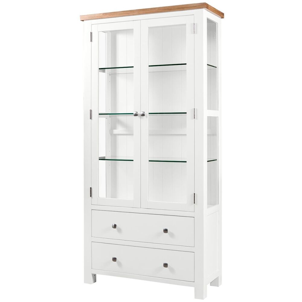 New Amber Painted Display Cabinet Glazed