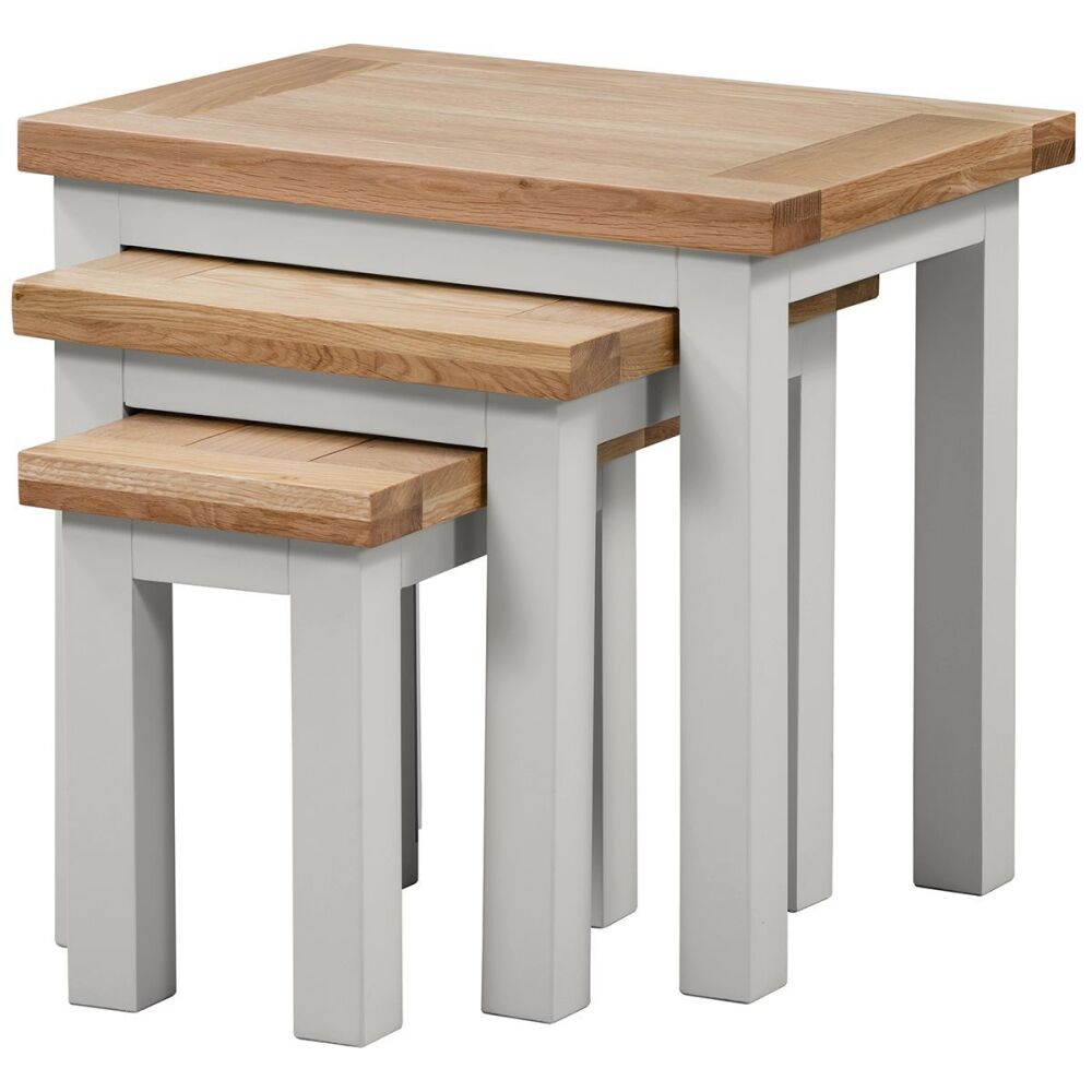 New Amber Painted Nest of 3 Tables