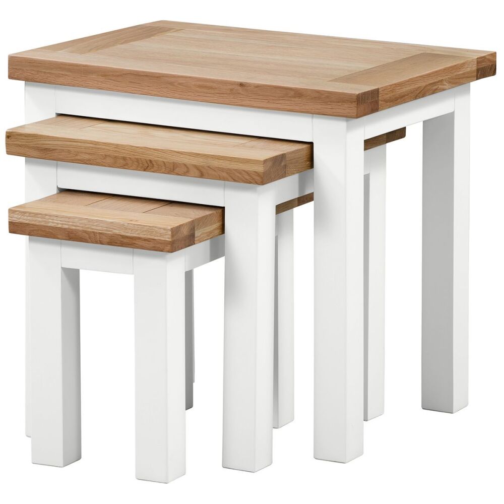 New Amber Painted Nest of 3 Tables