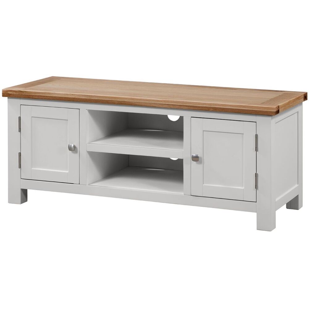 New Amber Painted TV Unit Large 2 Doors