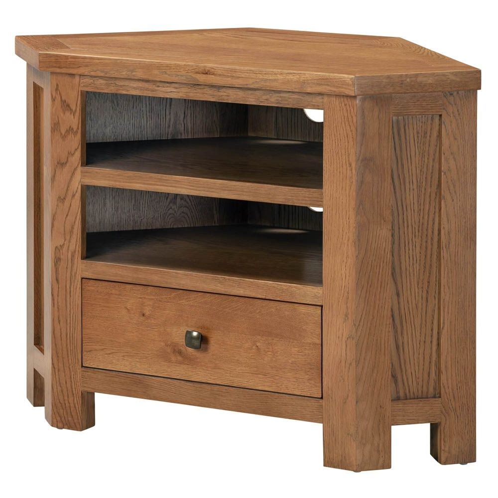 New Amber Oak TV Unit Corner