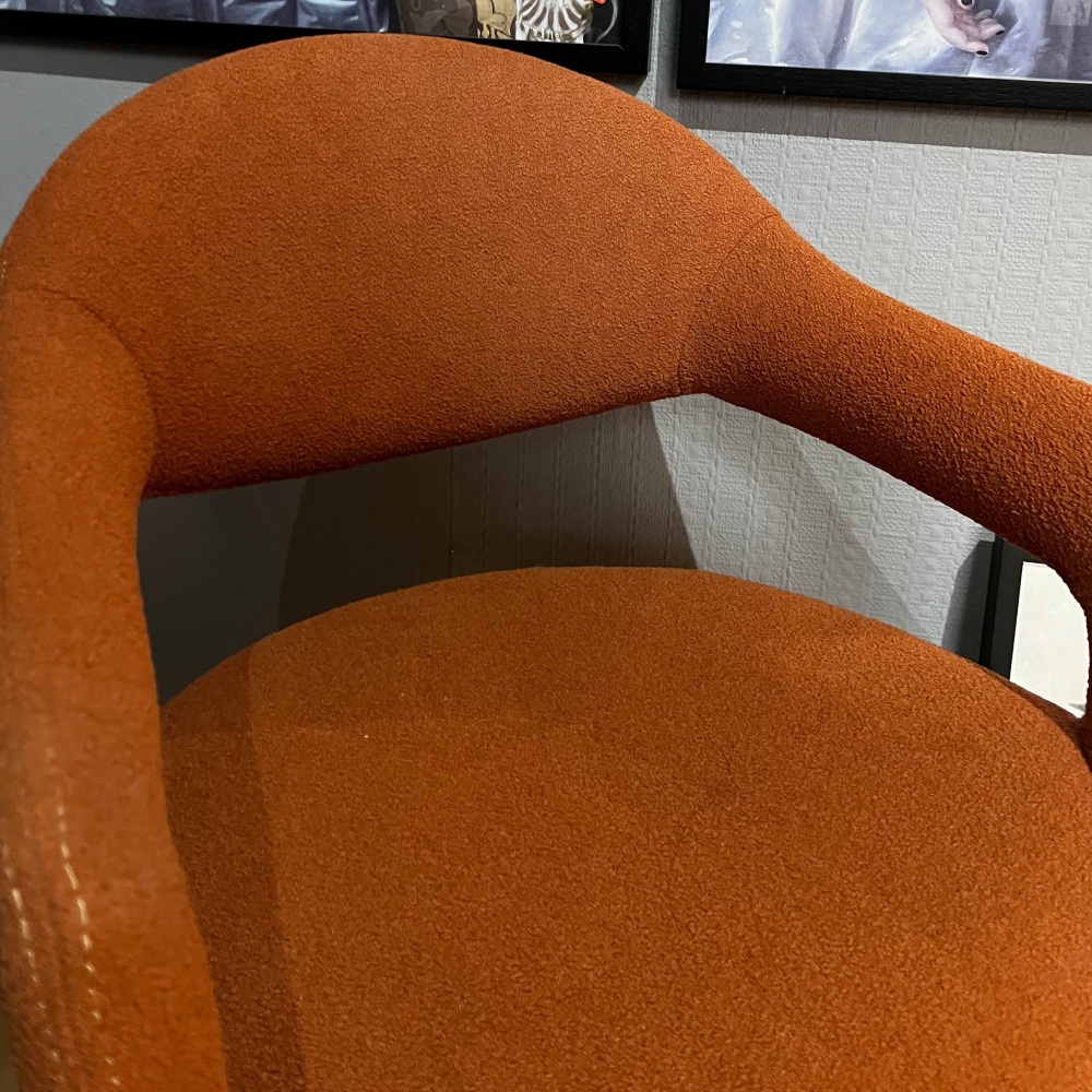 Clearance: Rust Boucle Counter Chair