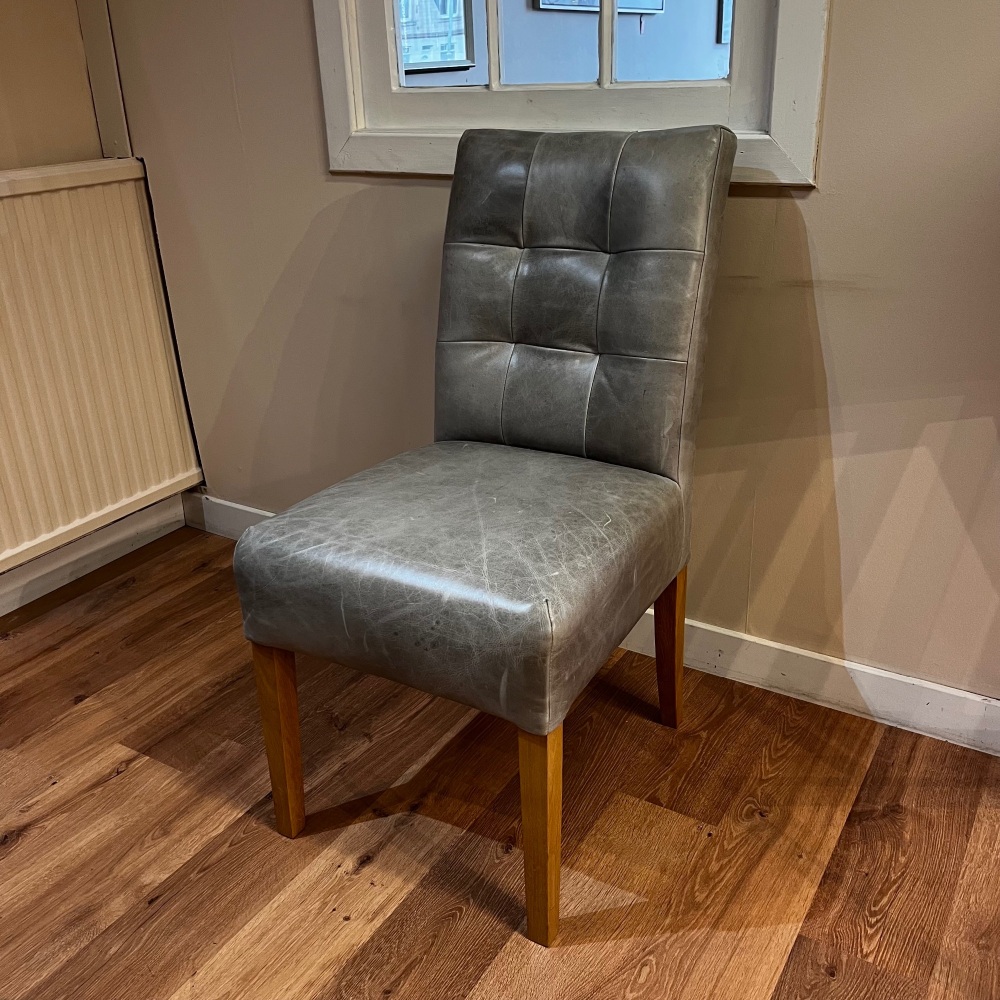 Clearance: Mccrae Leather Dining Chair