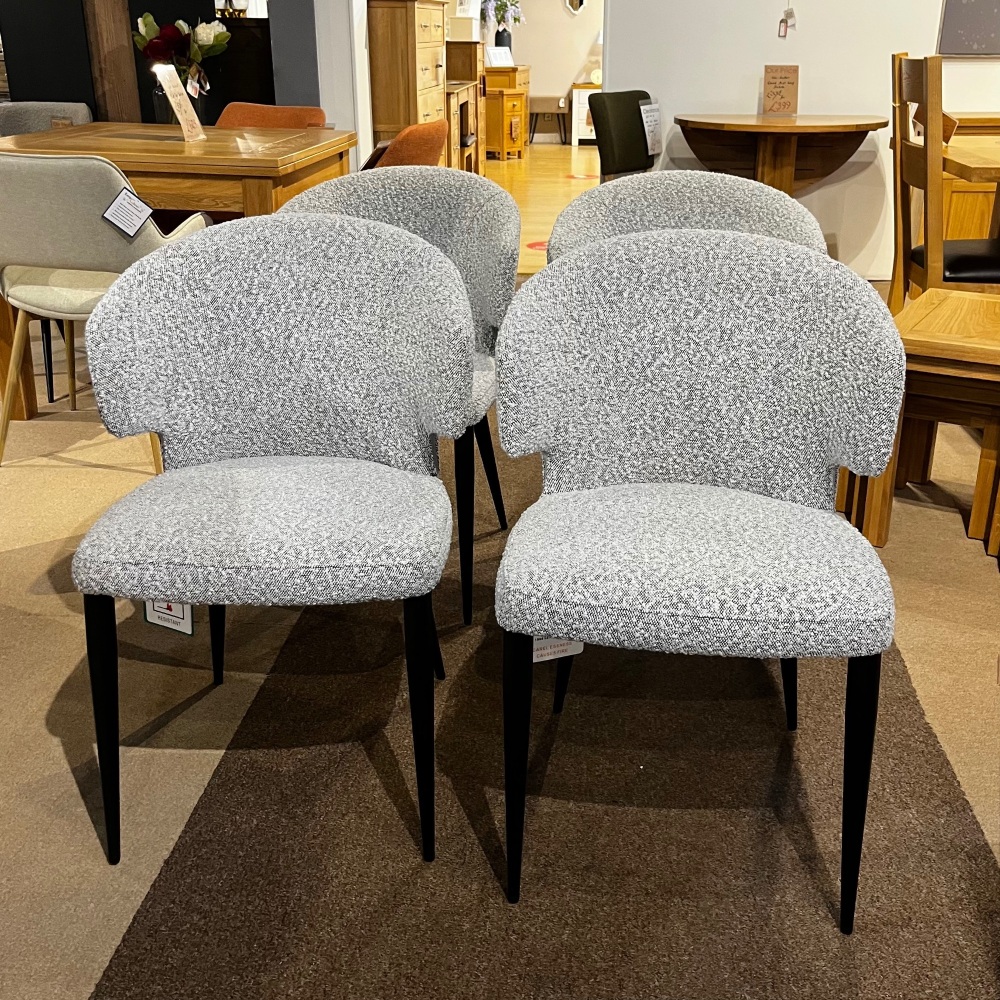 Clearance: Set Of Four Belle Boucle Dining Chairs