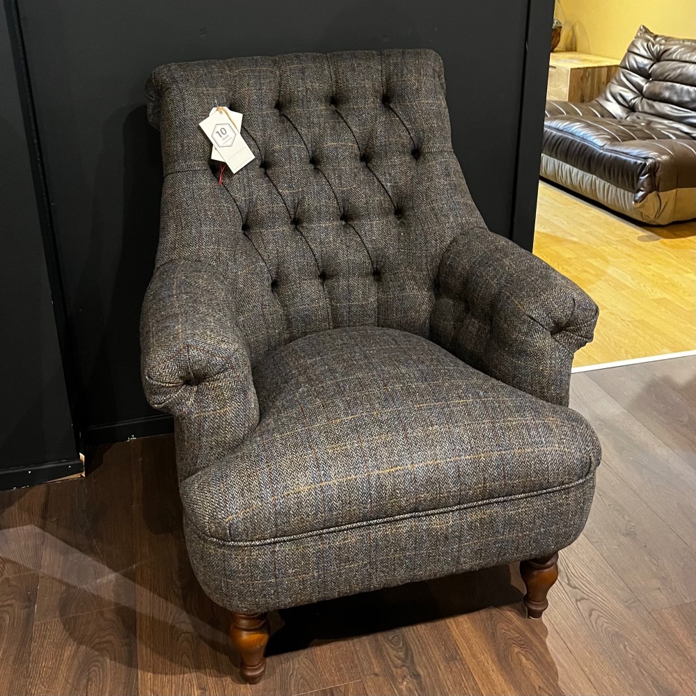 Clearance: Wood Bros Pickering Harris Tweed Arm Chair