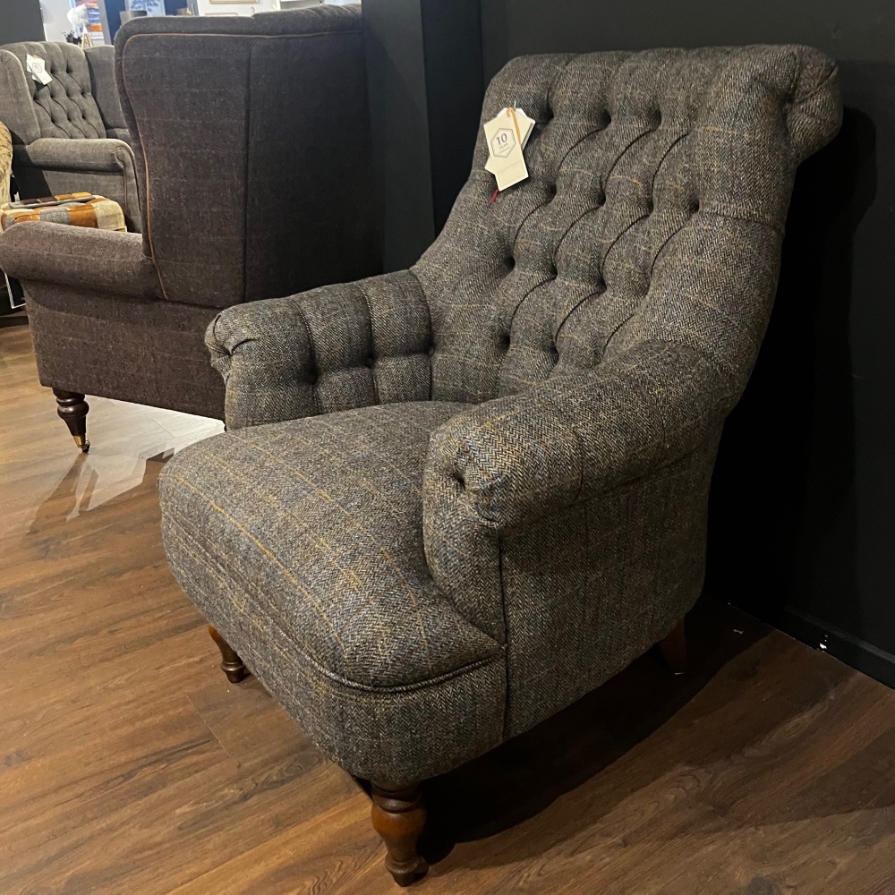 Clearance: Wood Bros Pickering Harris Tweed Arm Chair