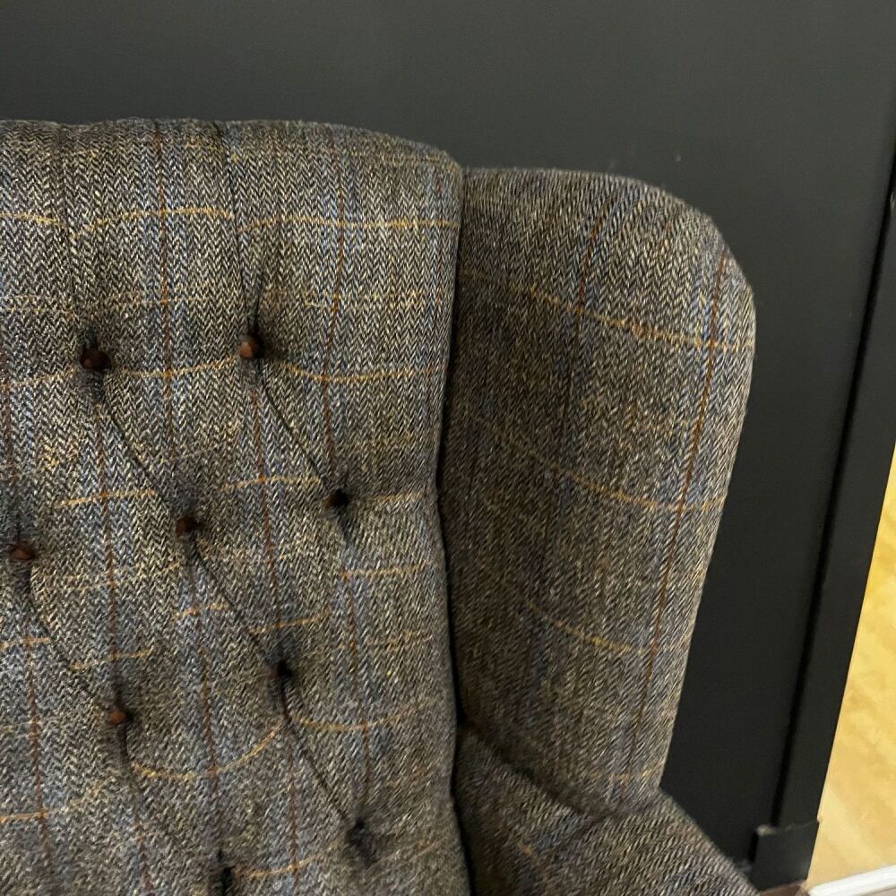 Clearance: Wood Bros Watton Arm Chair Harris Tweed