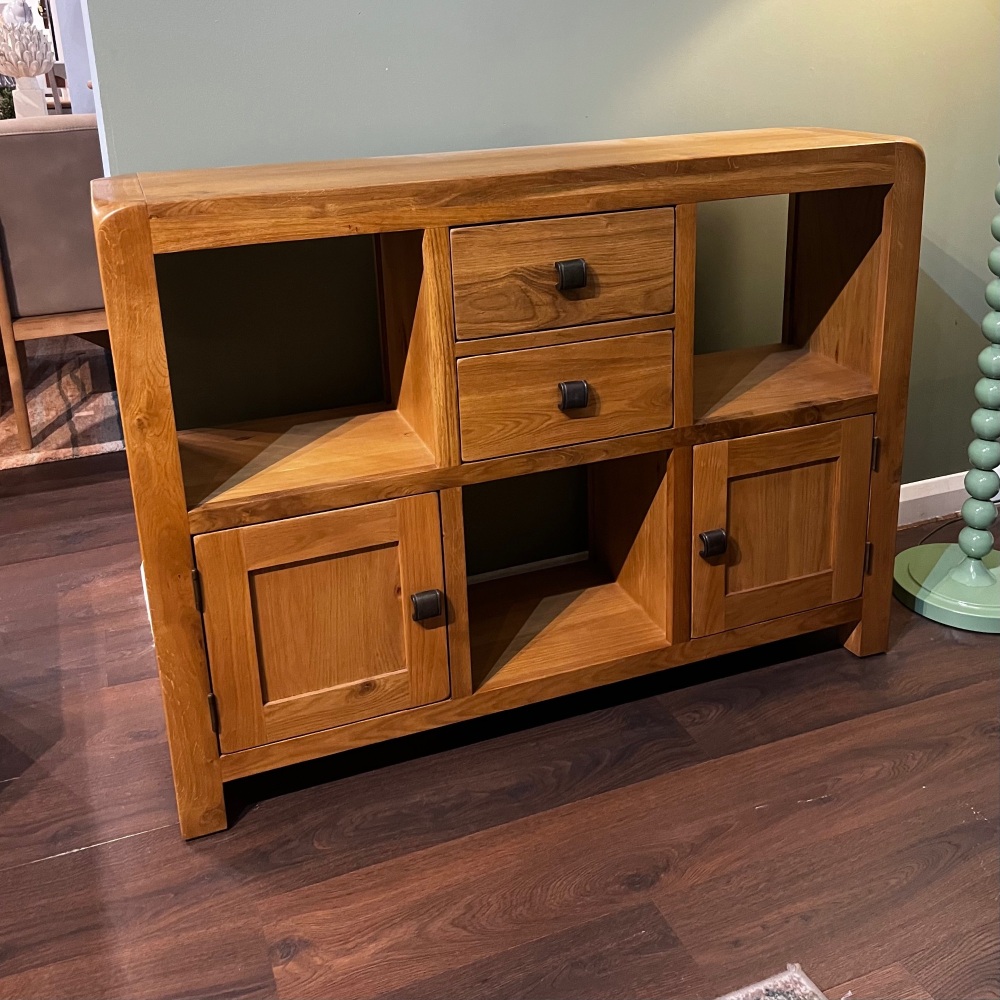 Clearance: Nova Low Oak Display Cabinet