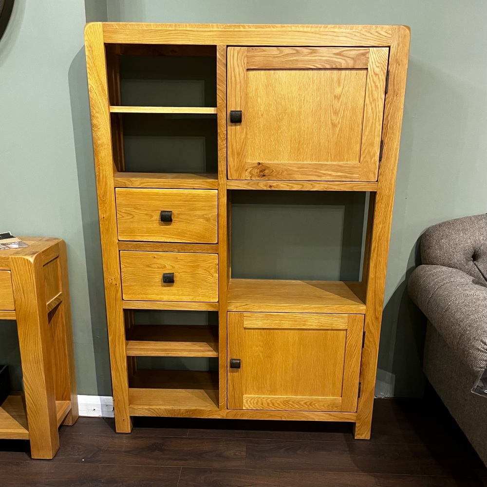 Clearance: Nova Oak High Display Cabinet