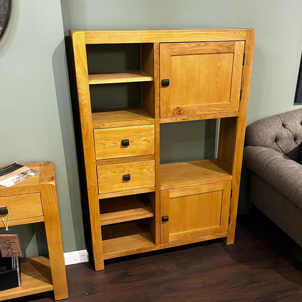 Clearance: Nova Oak High Display Cabinet