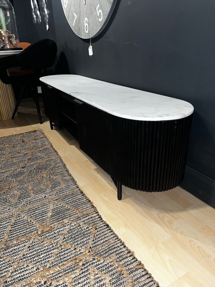 Clearance: Lusso T.V. Cabinet Marble Top