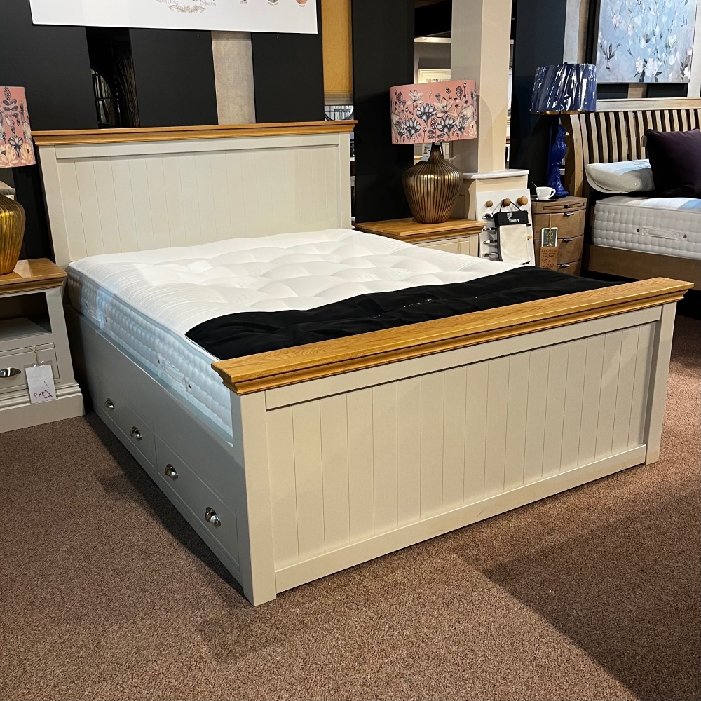 Clearance: New Hampshire Bed High Foot End With Four Drawers