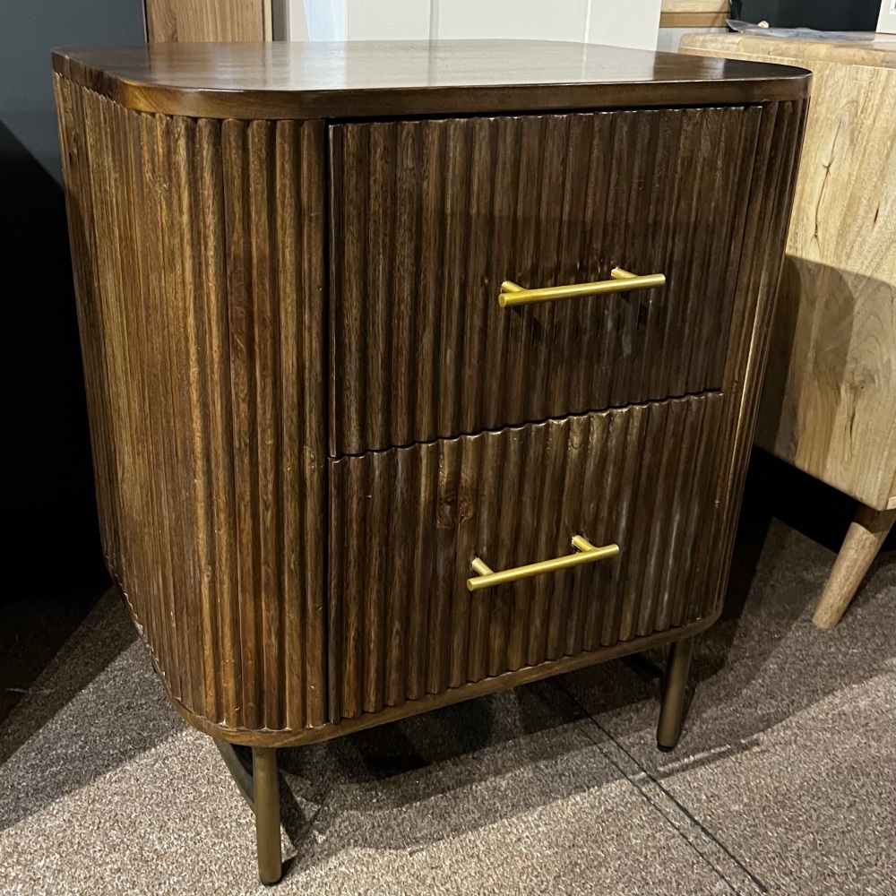 Clearance: Fluted End Table/ Bedside Table