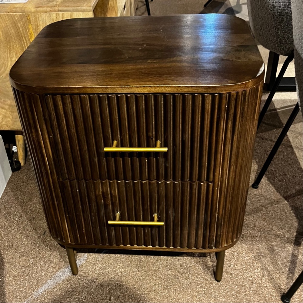 Clearance: Fluted End Table/ Bedside Table