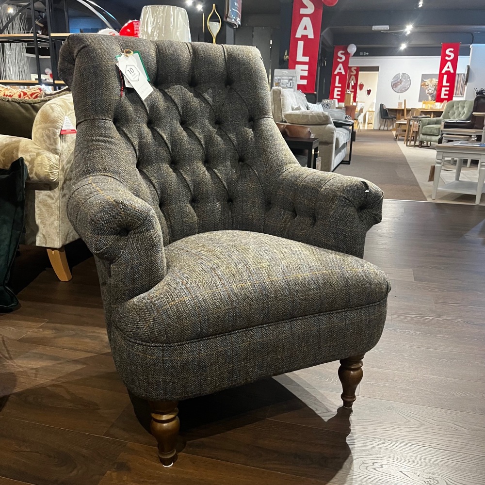 Clearance: Wood Brothers Pickering Harris Tweed Chair