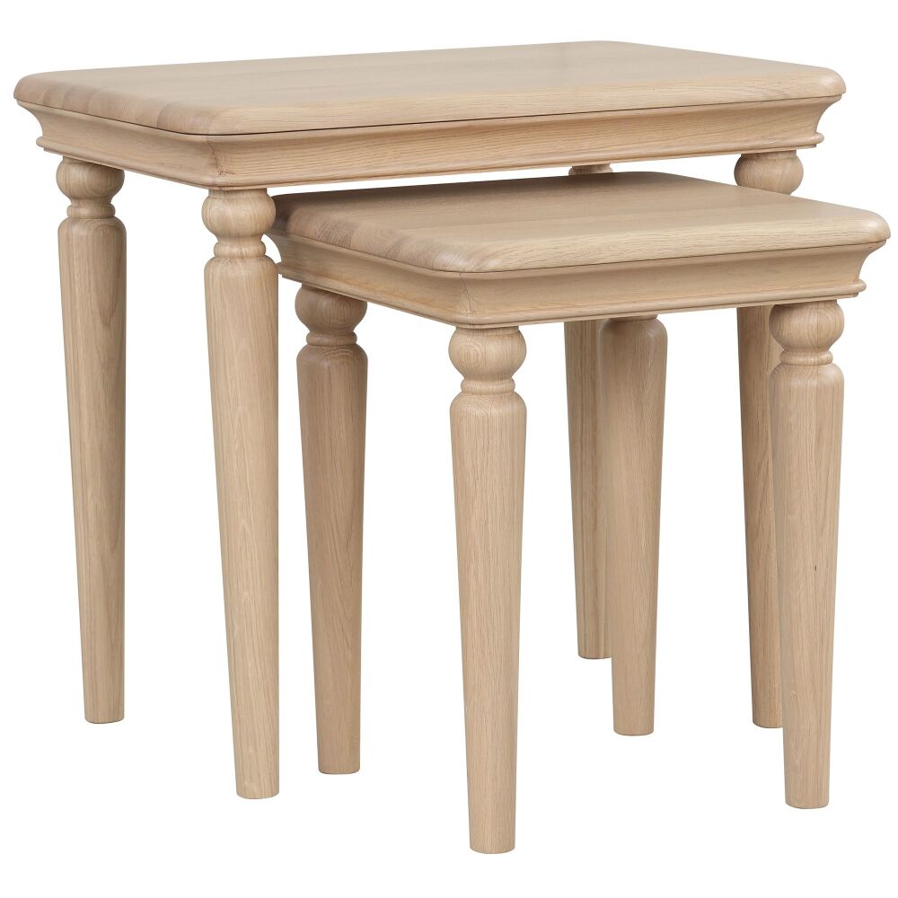 Heidi Oak Nest of 2 Tables