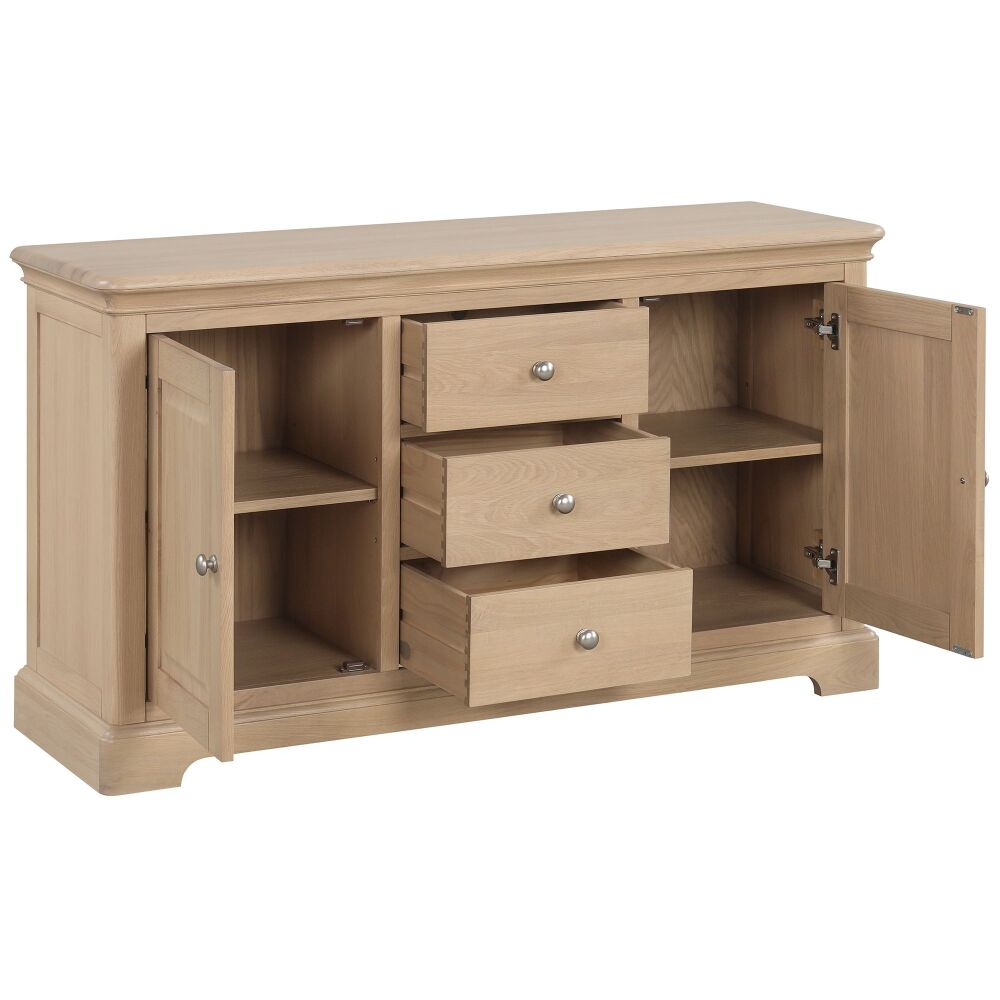 Heidi Oak Sideboard 2 Door 3 Drawers