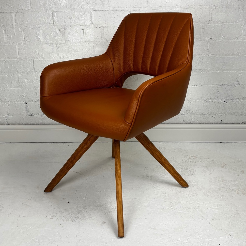 Polo Leather Carver Dining Chair