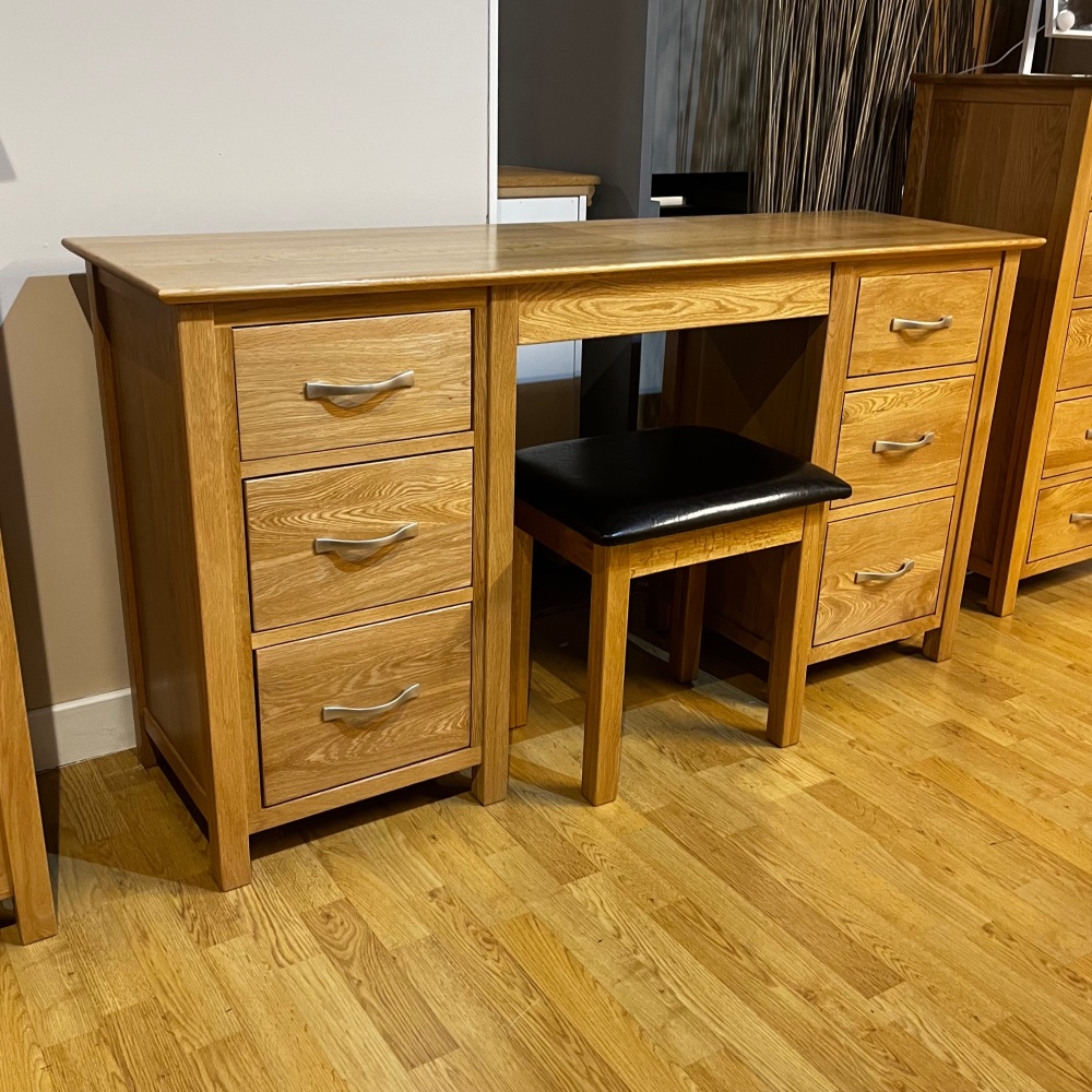 Clearance: New Amber Dressing Table & Stool