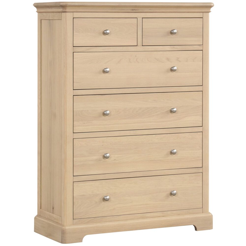 Heidi Oak Chest of Drawers 2 over 4