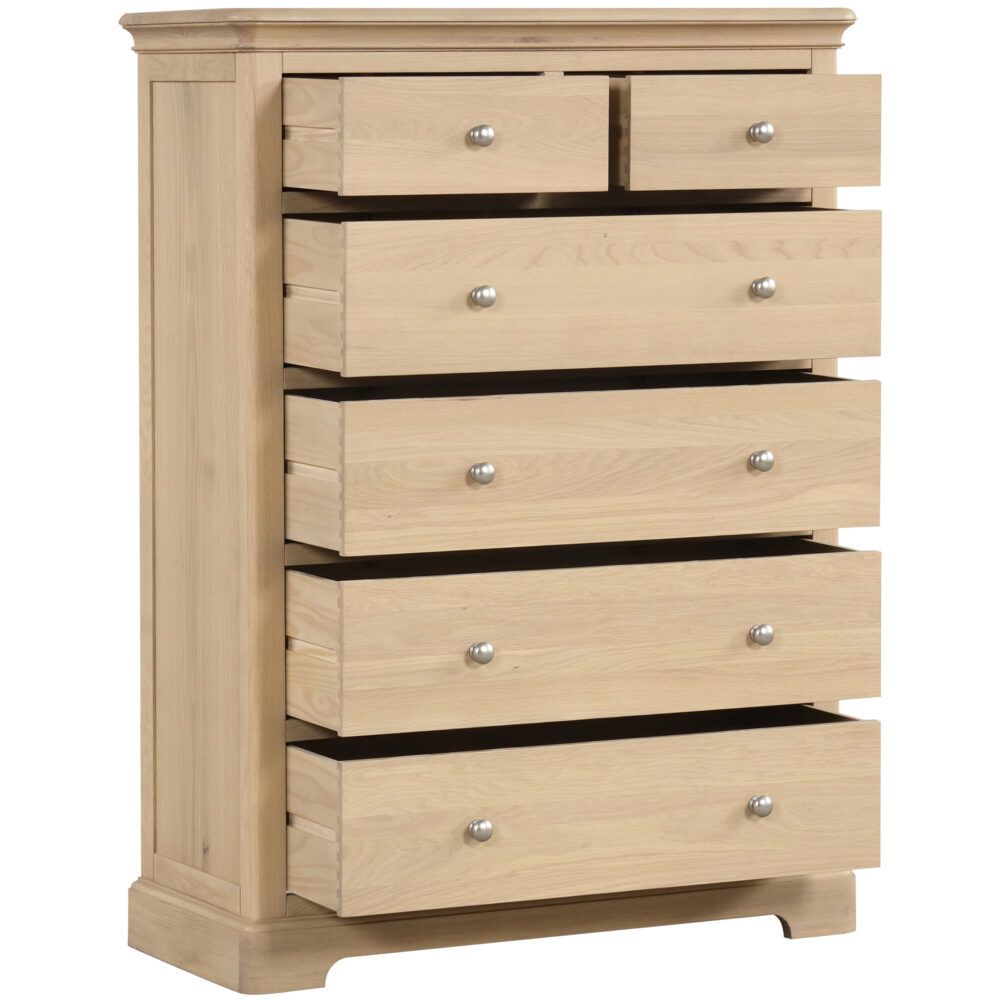 Heidi Oak Chest of Drawers 2 over 4