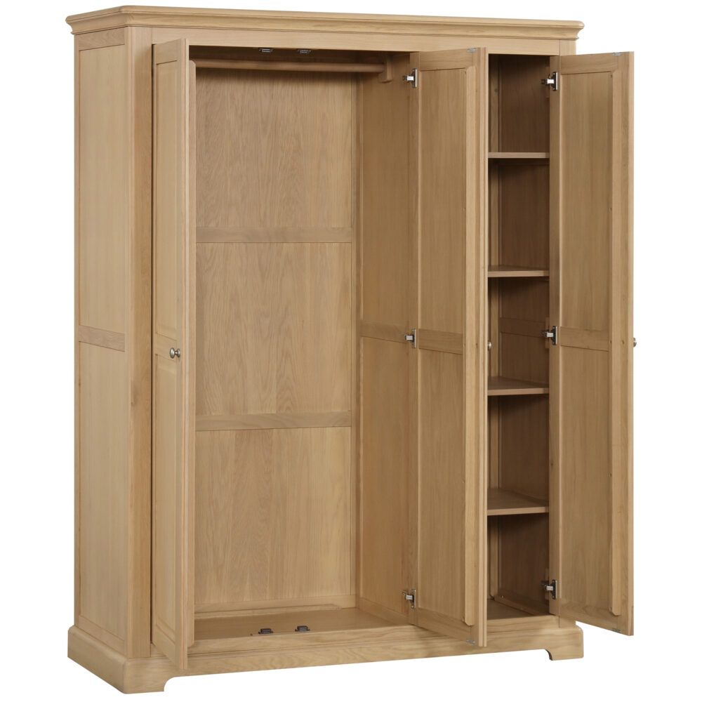 Heidi Oak Triple All Hanging With Shelves