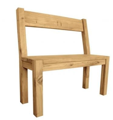 Driftwood Bench with back large