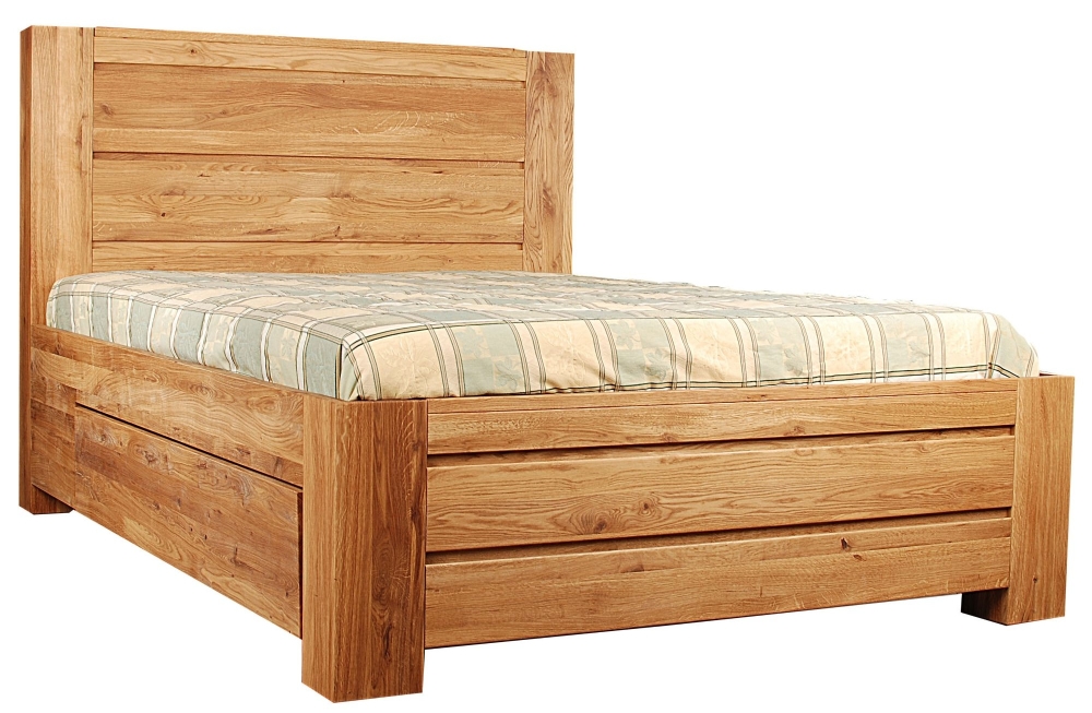 Loft Solid Oak Bed Super King Size