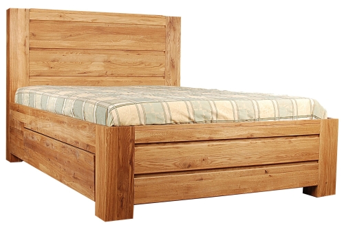 Loft Solid Oak Bed Super King Size