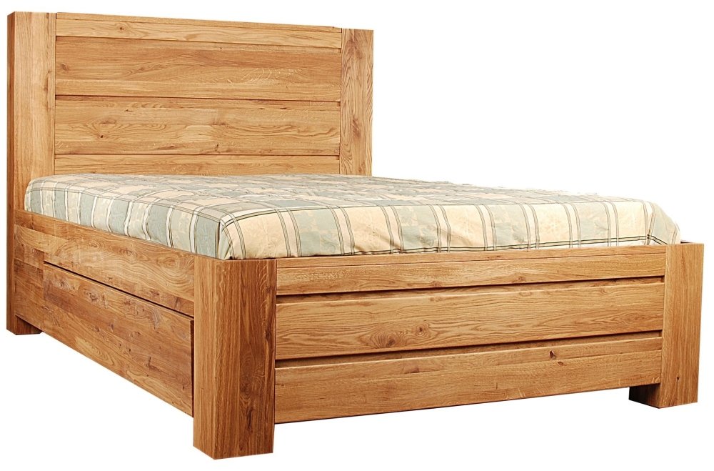 Loft Solid Oak Bed Double