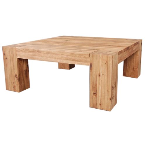 Loft Table Coffee Solid European Oak Oil Finish W1000mm D1000mm