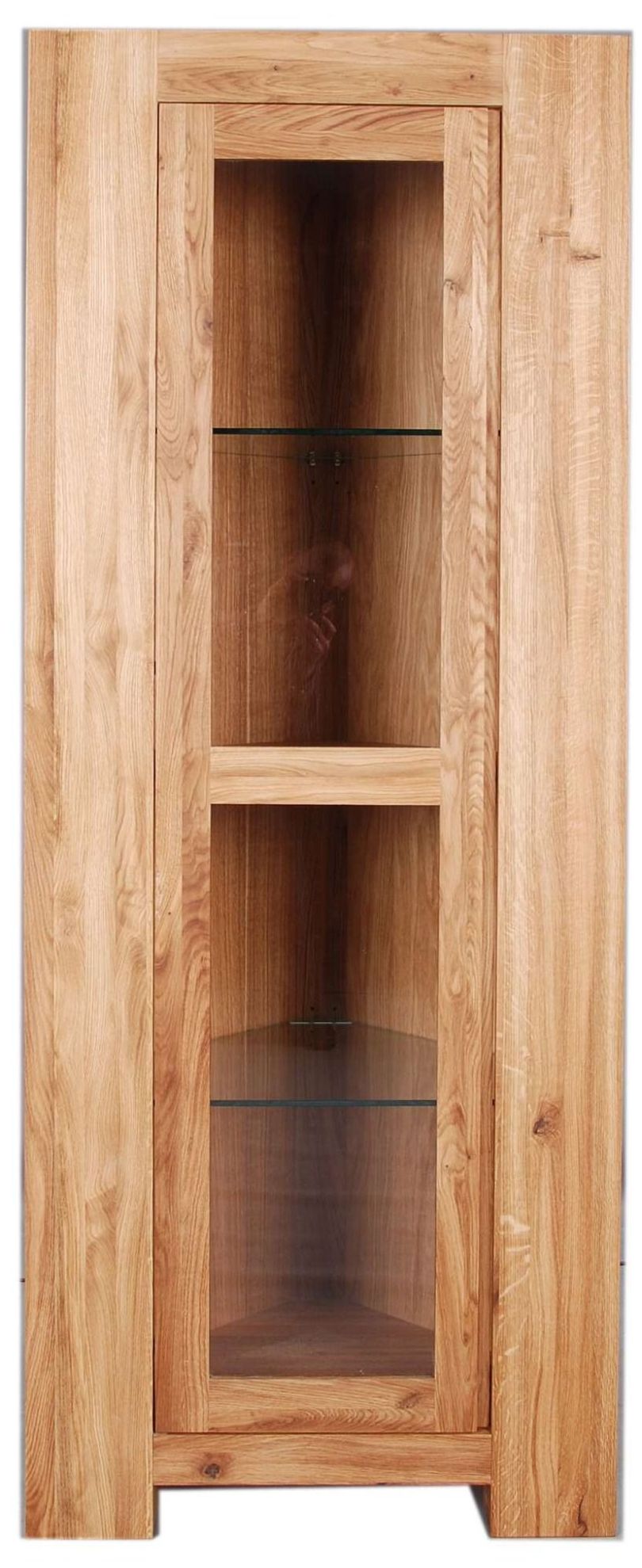 Loft Unit Display Glazed Corner Unit Solid European Oak Oil Finish