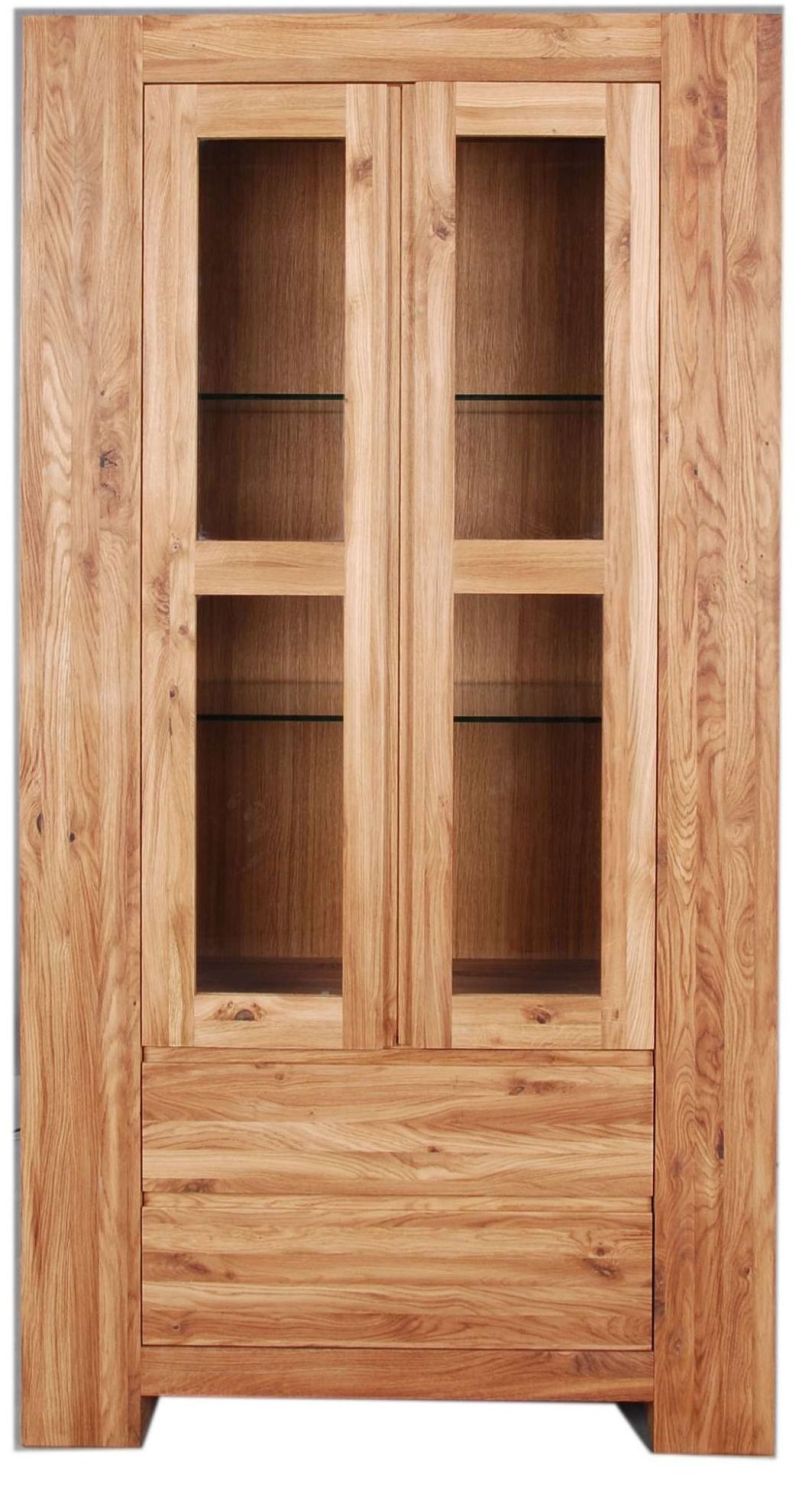 Loft Unit Display Unit Glazed 2 Door Solid European Oak Oil Finish